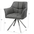 Chaise fauteuil en tissu noir pieds metal de style contemporain