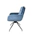 Fauteuil de table pivotant en velours bleu (lot de 2) PALERME