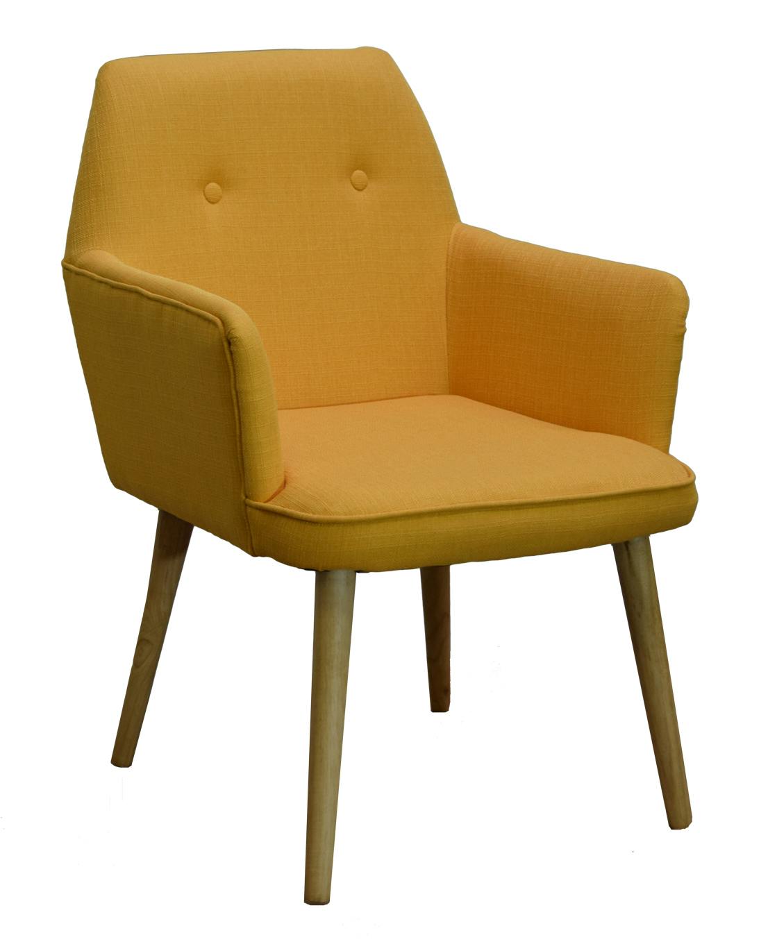 Fauteuil de table scandinave jaune OSLO