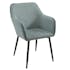 Fauteuil de table tissu cotelé bleu (lot de 2) MALMOE