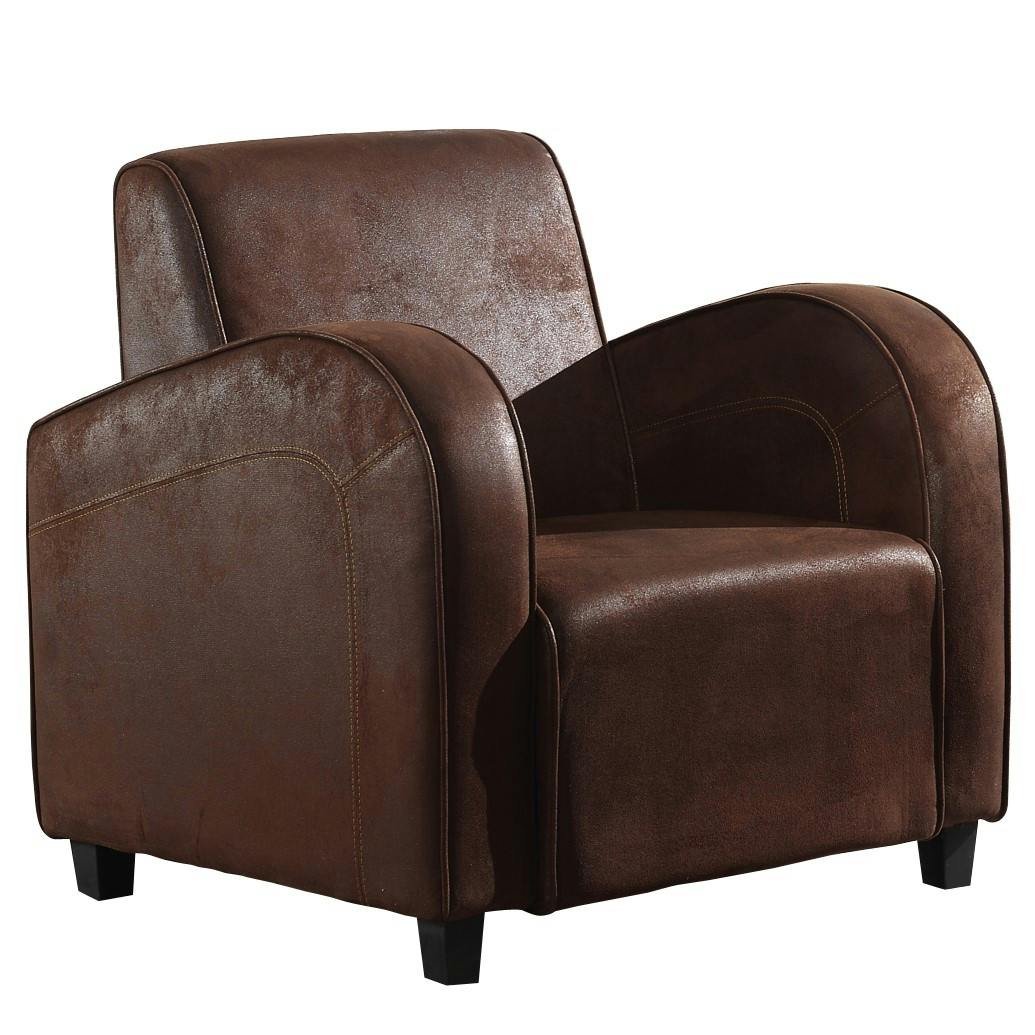 Fauteuil ELIOT MICROFIBRES HAVANE