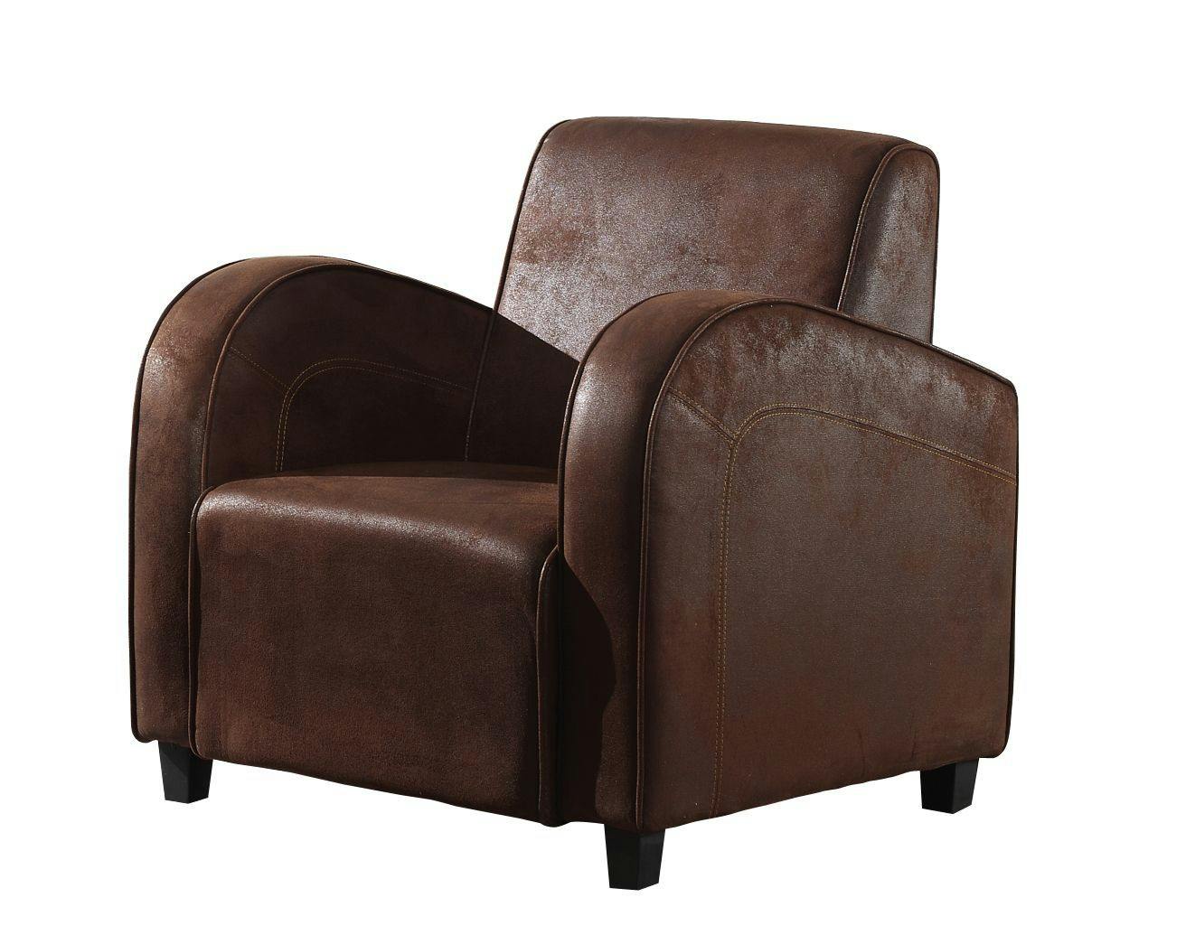 Fauteuil ELIOT MICROFIBRES HAVANE