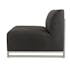 Module fauteuil en aluminium gris et tissu anthracite pour salon de jardin design LANZAROTE