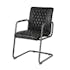 Chaise fauteuil en tissu gris pieds metal style vintage