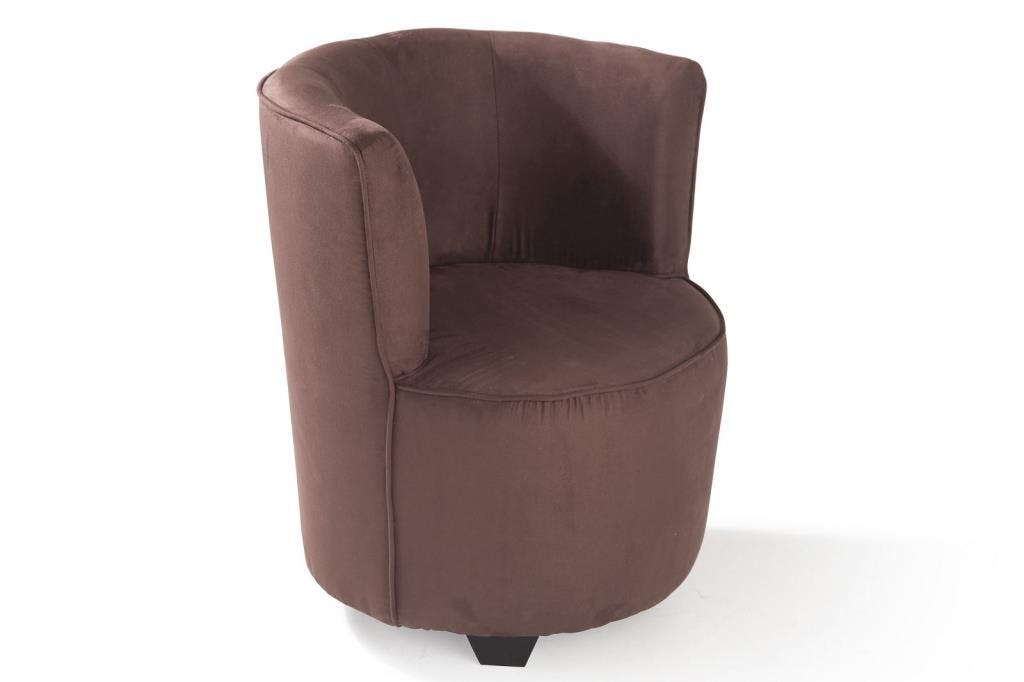 Fauteuil Microfibres Marron/Ebene SAMBA