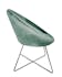 Fauteuil moderne rond en velours vert amande 78x68x80cm AMAL