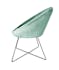 Fauteuil moderne rond en velours vert amande 78x68x80cm AMAL