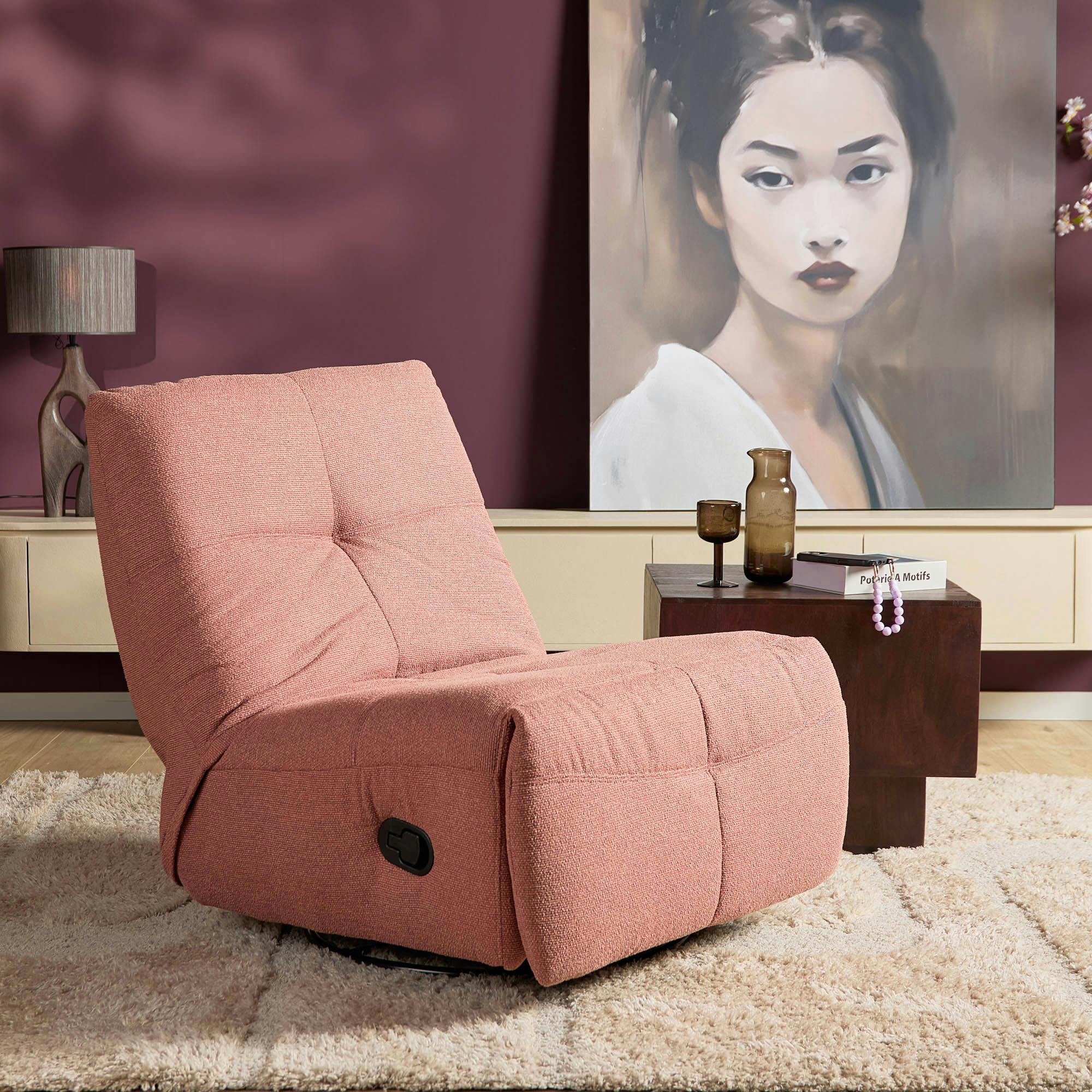 Fauteuil relax inclinable rose BELORA