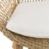 Fauteuil rond tressé beige avec coussin blanc (lot de 2) SUMMER