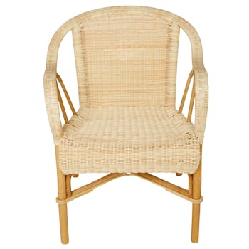 Fauteuil rotin naturel résine GRAND PÈRE KOK