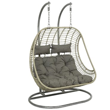  Fauteuil suspendu 2 places gris SOUTH BEACH