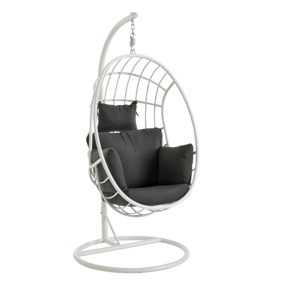 Fauteuil suspendu design en aluminium blanc OSLO