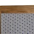 Fauteuil Teck assise tissu coton bleu motifs traditionnels vagues Seigaiha 61x63x81cm DIKA