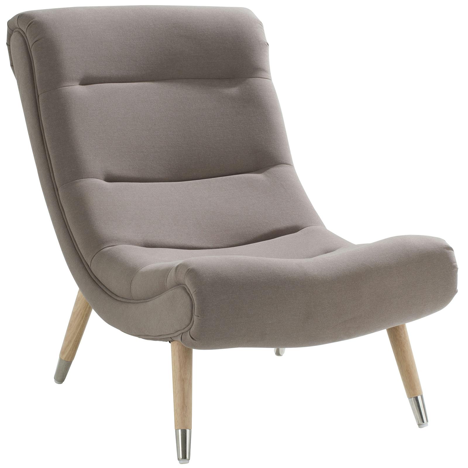 Fauteuil tissu taupe L63xP105xH83 KENYA