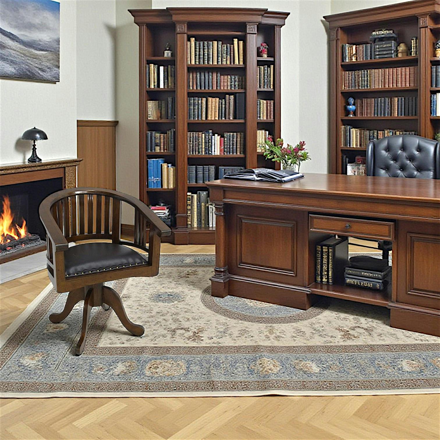 Fauteuil tournant Hévéa avec assise mousse PU 62x45x80cm MAORI