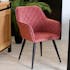 Fauteuil velours rose MALMOE