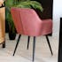 Fauteuil velours rose MALMOE