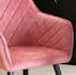 Fauteuil velours rose MALMOE