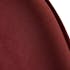 Fauteuil velours rouge bordeaux forme ronde TIM