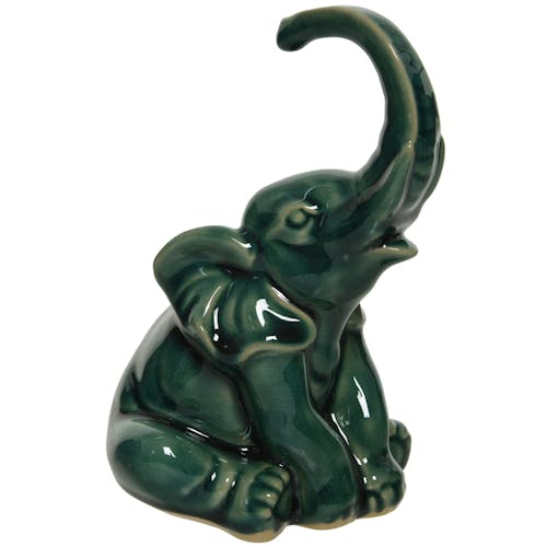 Figurine éléphant assis 16 cm