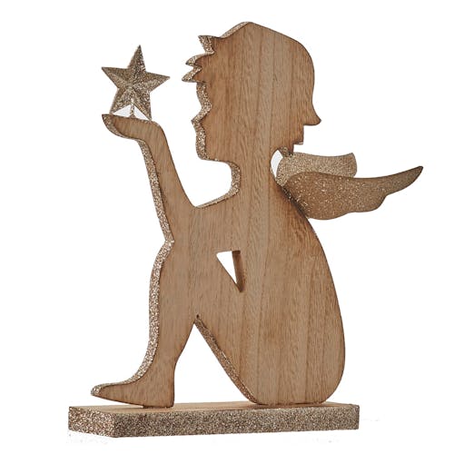 Figurine en bois Ange 21x18x4cm