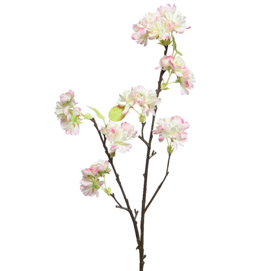 Fleur artificielle couleur blanche et rose 76 cm