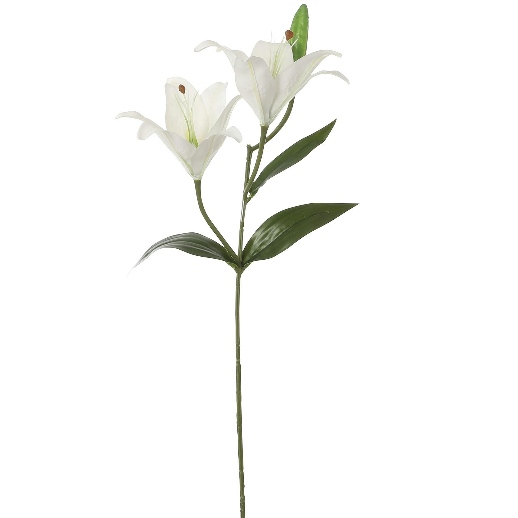 Fleur artificielle de lys couleur blanche 165 cm