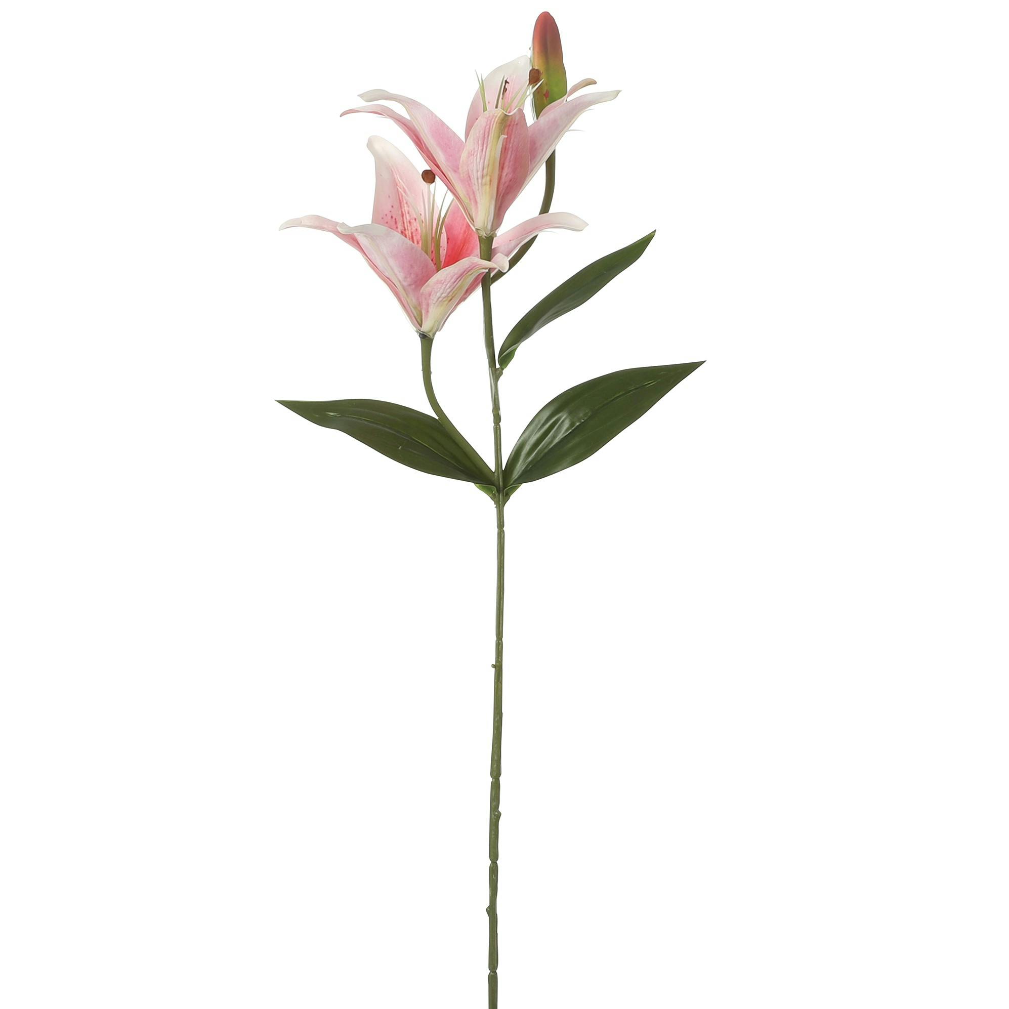 Fleur artificielle de lys couleur rose 165 cm