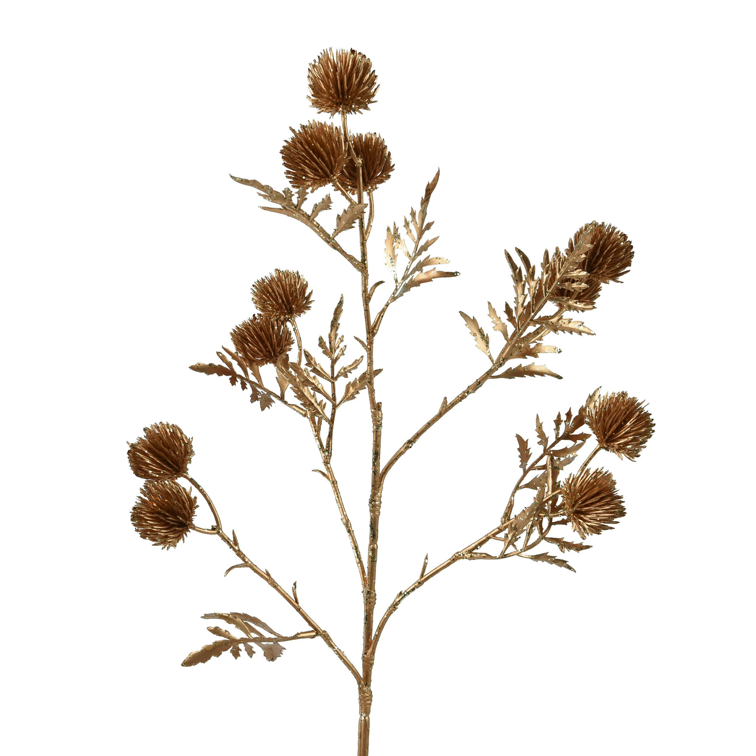 Fleurs dorées artificielles avec feuillage 63 cm
