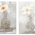 FLEURS Minis toiles Figuratif (x2) Blanc Acrylique 25x25