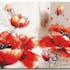 FLEURS Peinture Coquelicots XL Orange Acrylique 90x30