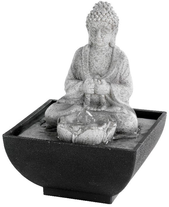 Fontaine relaxante Bouddha assis H18cm