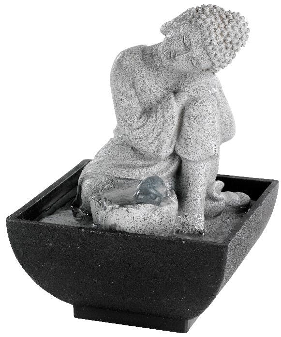 Fontaine relaxante Bouddha endormi H18cm