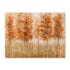 FORETS 120x90 Peinture acrylique rectangle Orange et Doré avec feuilles de métal