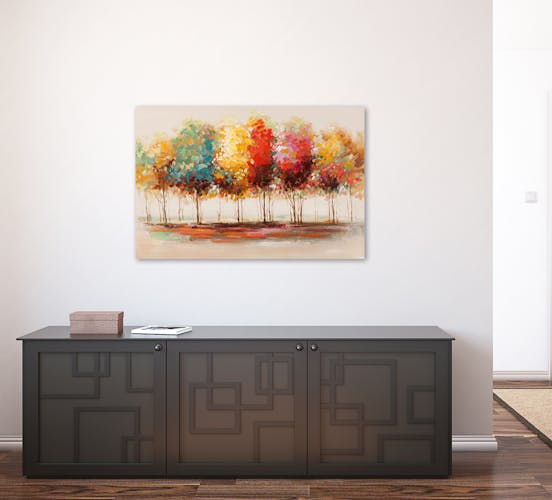 FORETS Peinture Paysage rectangle Multicolore Acryl. 120x80