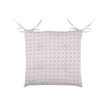 Galette de Chaise 4 points décor façon carrreaux de ciment 38x38cm CHICK 38X38