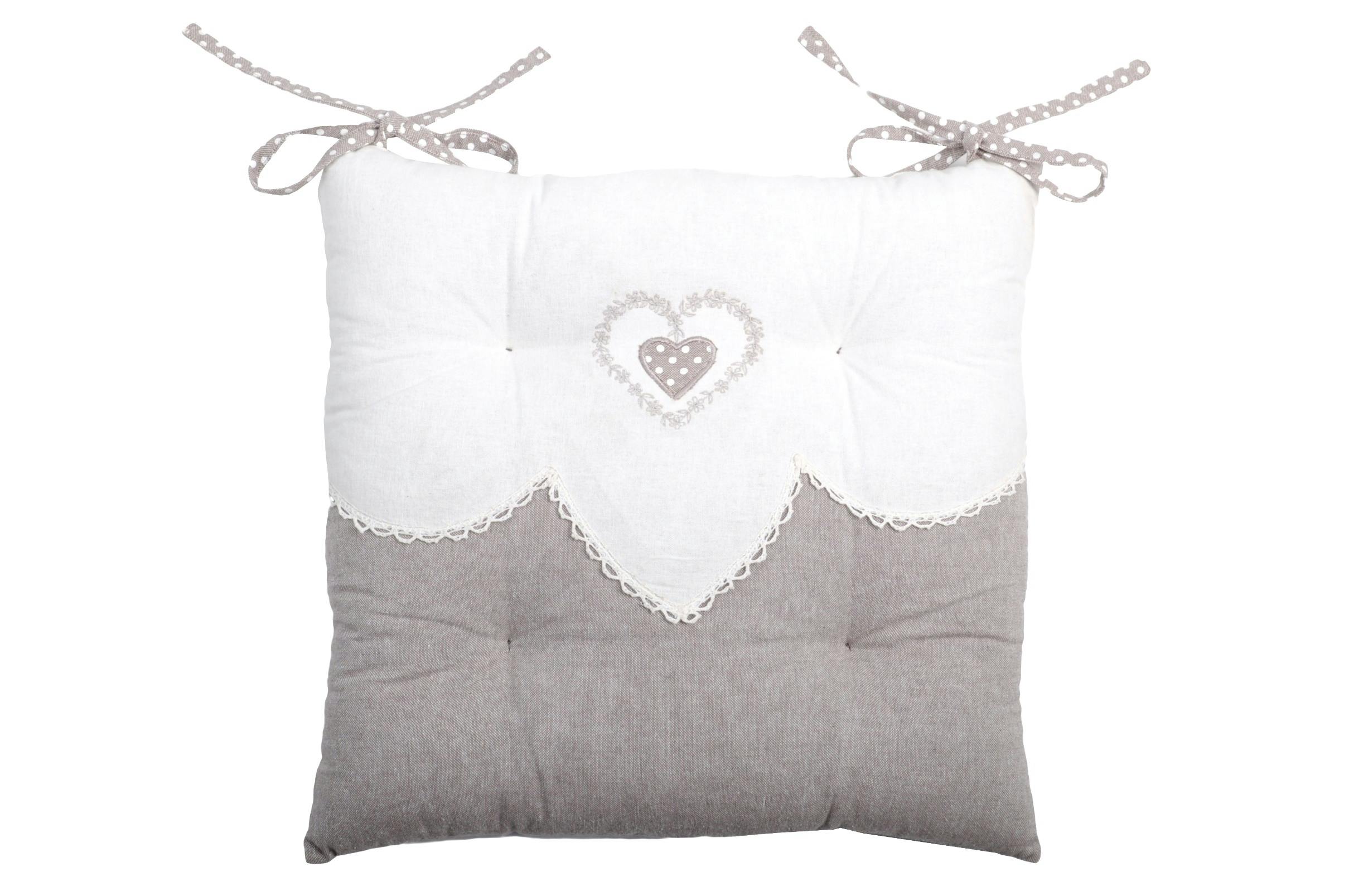 Galette de chaise 4 points Verone 40x40cm coton