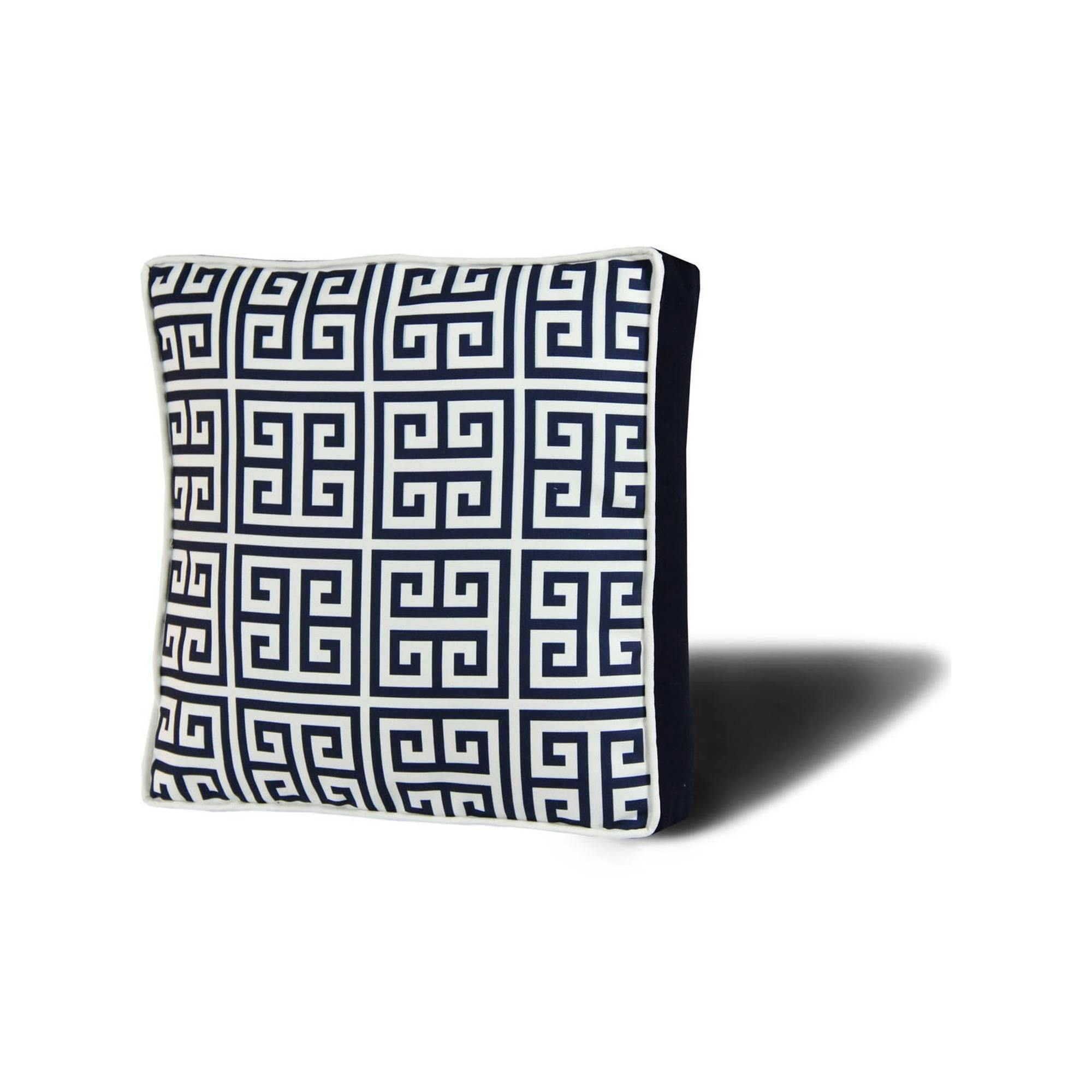 Galette de chaise rembourrée bleu foncé – motif rétro IZMIR