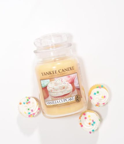 Yankee Candle - Bougie jarre en verre senteur gâteau à la vanille