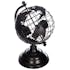 Globe terrestre métal noir 25cm