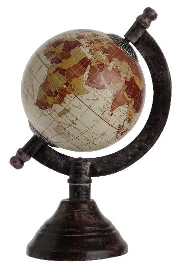 Globe vintage camel beige H16cm