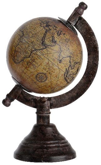 Globe vintage camel marron H16cm