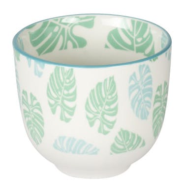 Gobelet 10cl porcelaine décorée tropic bleue
