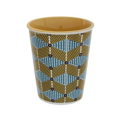 Gobelet imprimé wax bleu
