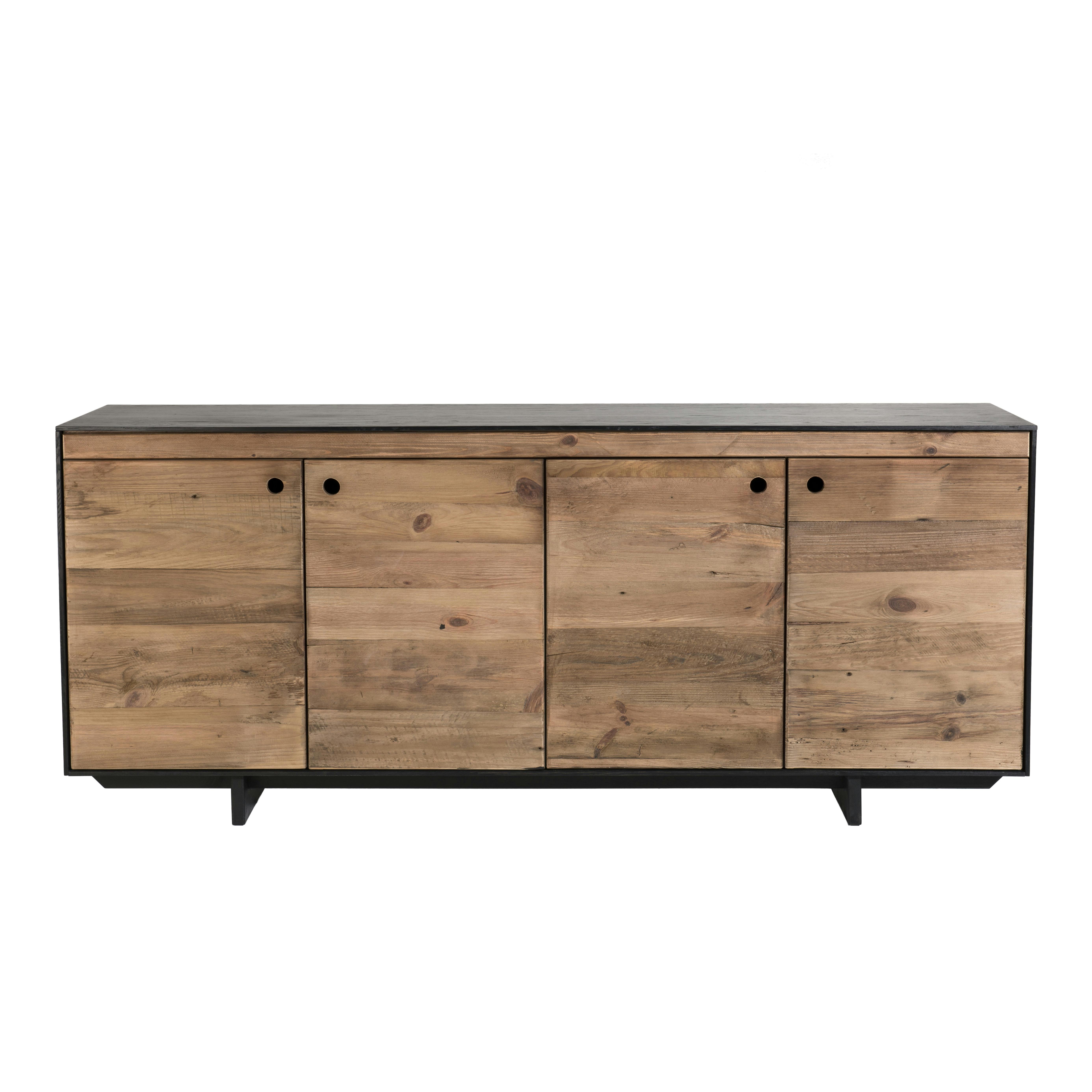 Grand buffet 4 portes bois recyclé pin CRACOVIE