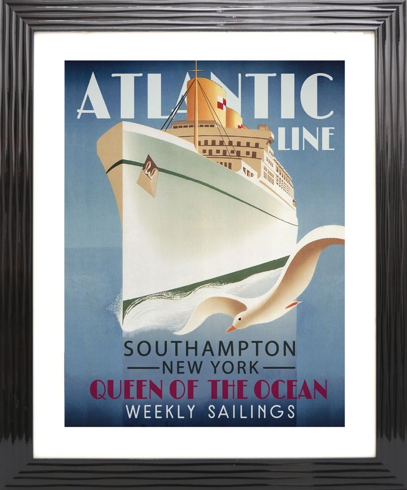 Grand cadre paquebot blanc