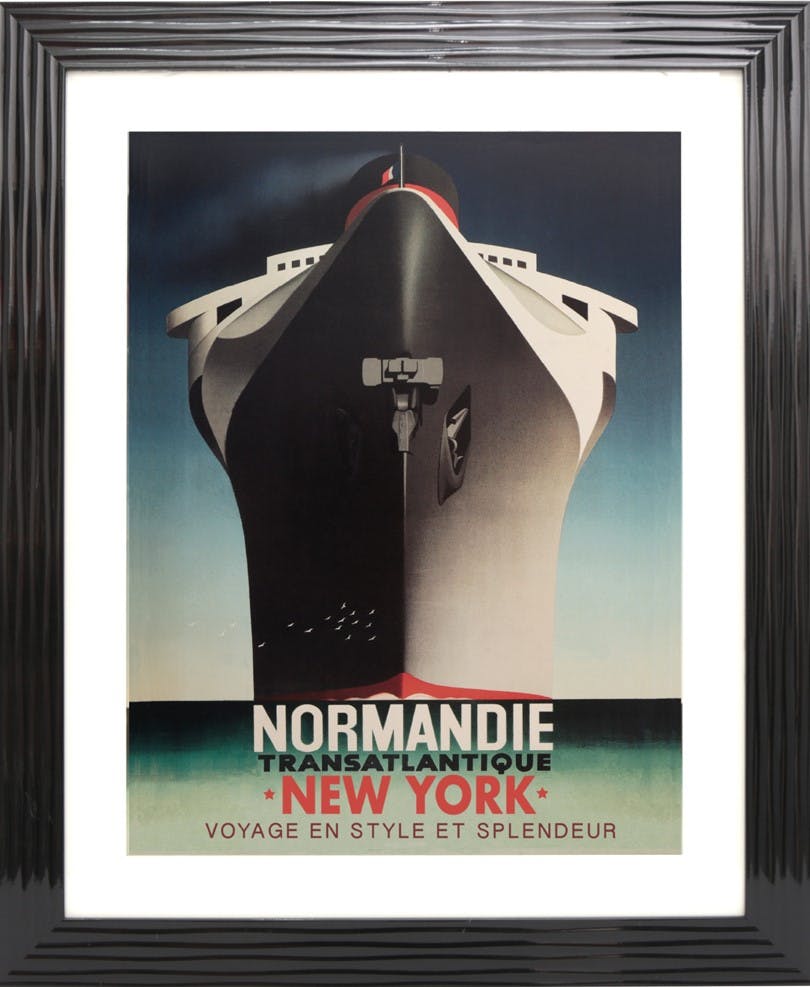 Grand cadre paquebot noir