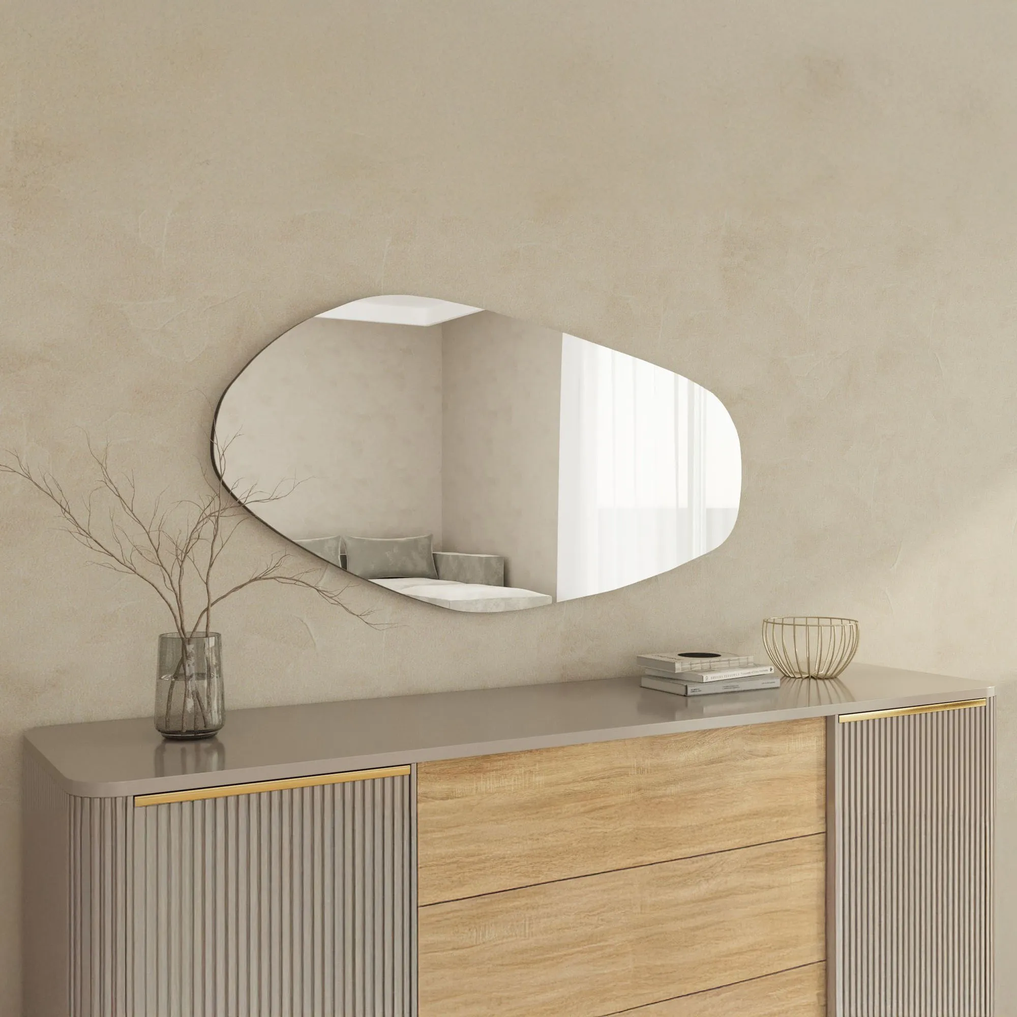 Miroir Mural Déco Forme Coeur Love – Occasion Bon État, Thème Romantique