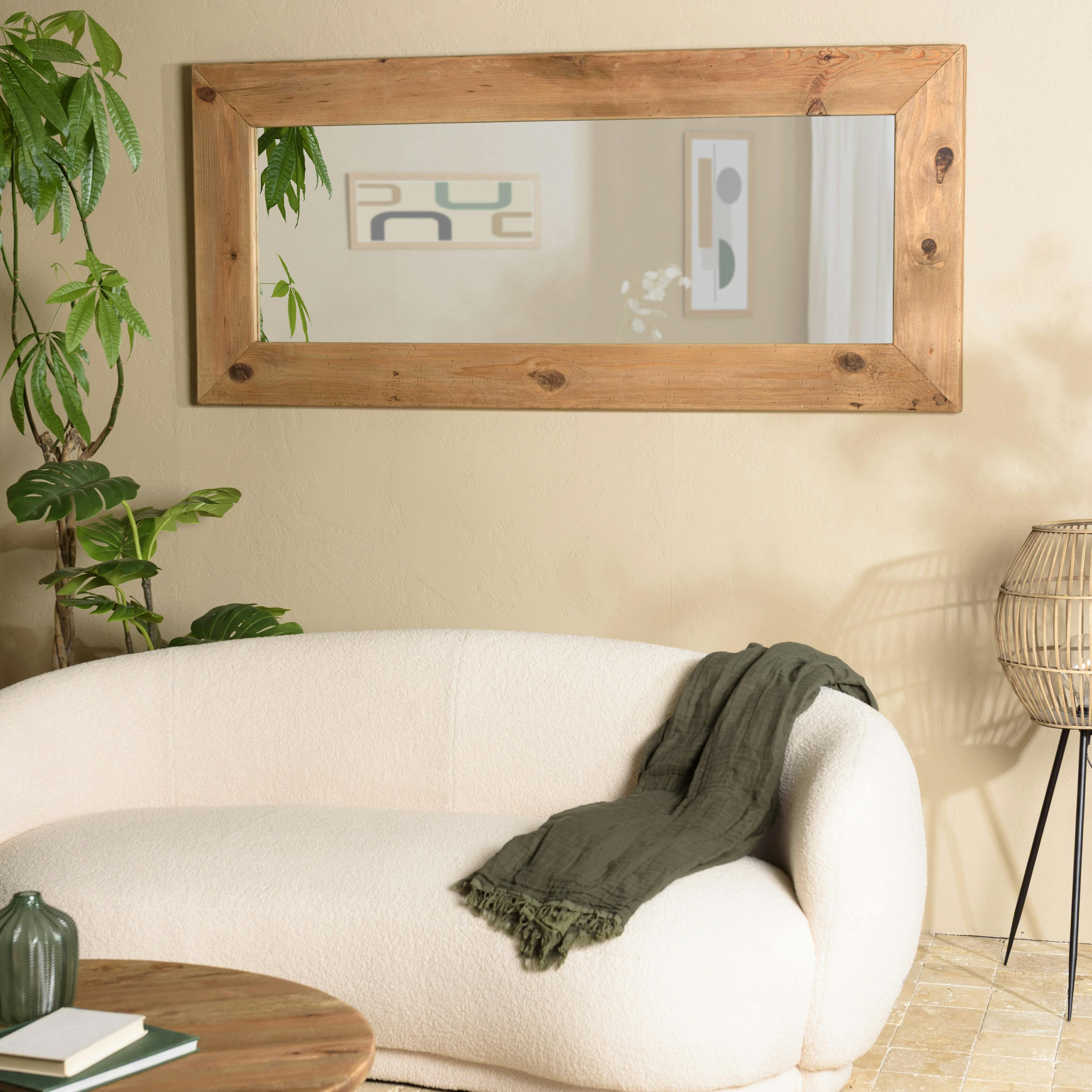 Grand miroir mural pin recyclé DENVER