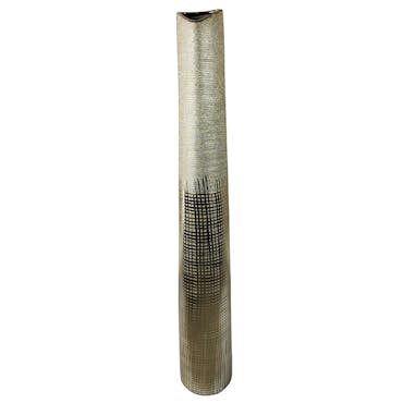 Grand vase doré effet tissu